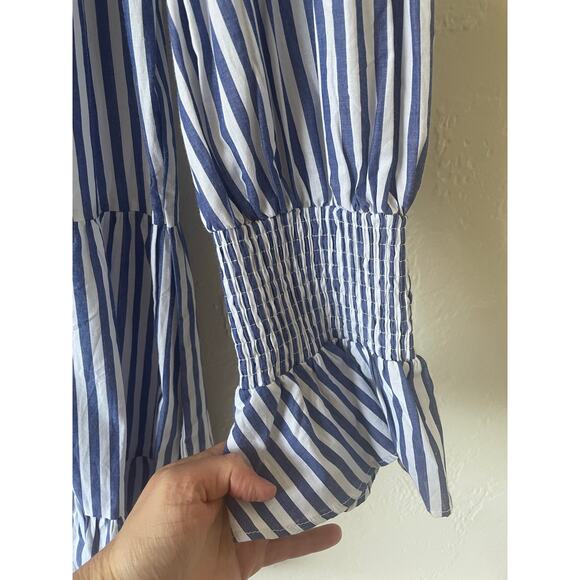 Tuckernuck Cotton Poplin Kenzo Dress Tiered Preppy Coastal Nautical Spring Plus - Picture 4 of 10